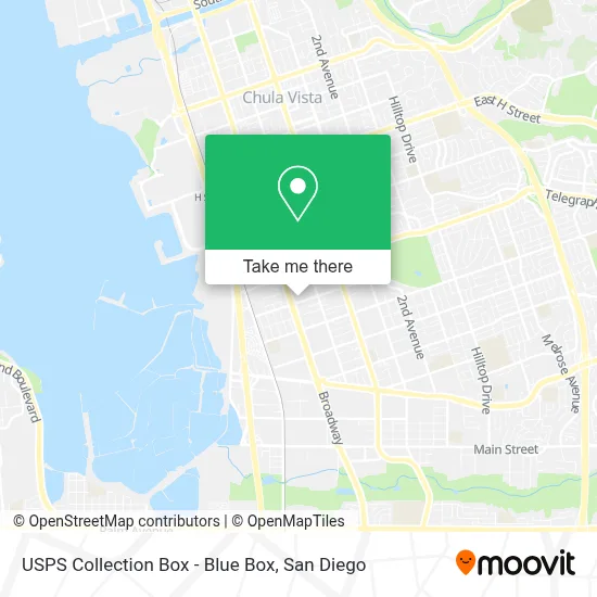 USPS Collection Box - Blue Box map