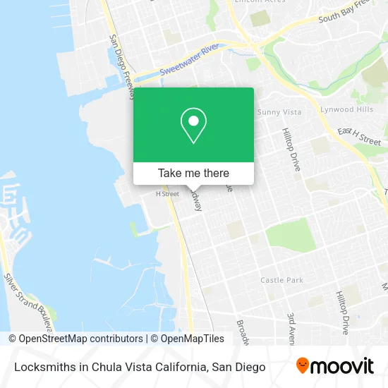 Mapa de Locksmiths in Chula Vista California