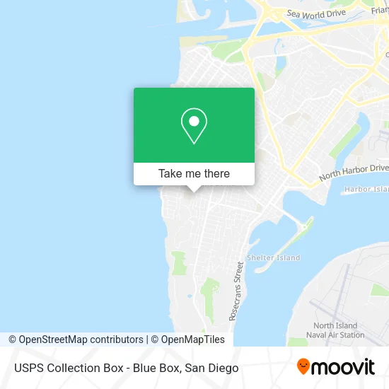 USPS Collection Box - Blue Box map