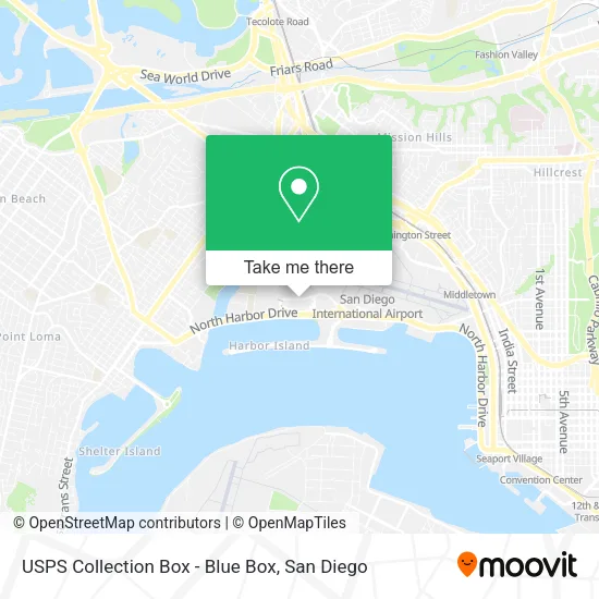 Mapa de USPS Collection Box - Blue Box