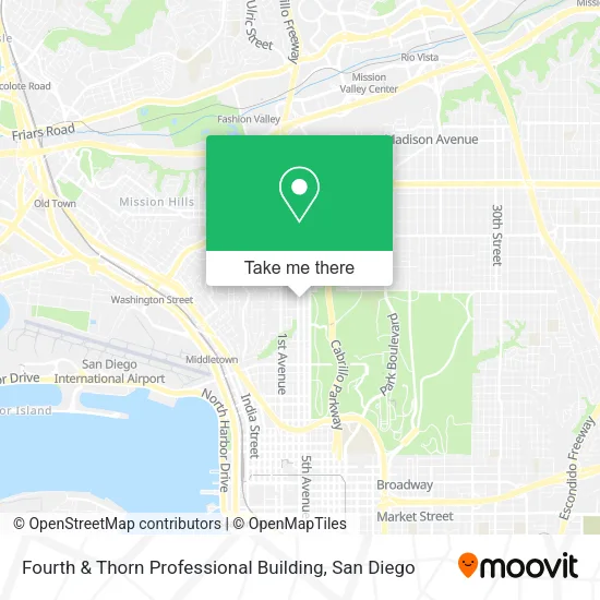 Mapa de Fourth & Thorn Professional Building