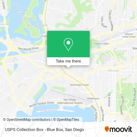USPS Collection Box - Blue Box map