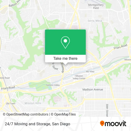 Mapa de 24/7 Moving and Storage