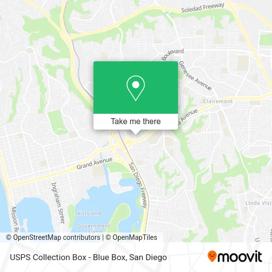 Mapa de USPS Collection Box - Blue Box