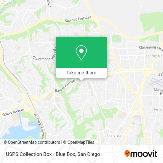 USPS Collection Box - Blue Box map
