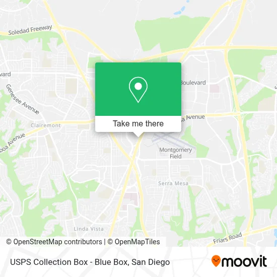 USPS Collection Box - Blue Box map