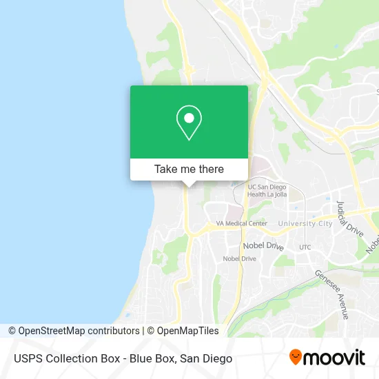 USPS Collection Box - Blue Box map