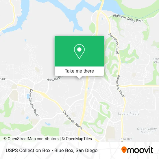Mapa de USPS Collection Box - Blue Box