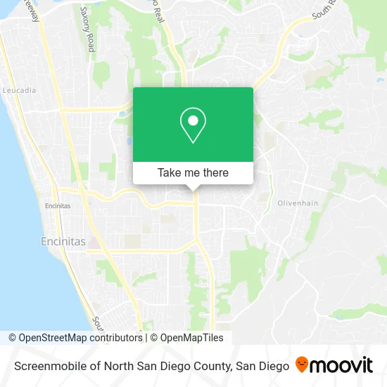 Screenmobile of North San Diego County map