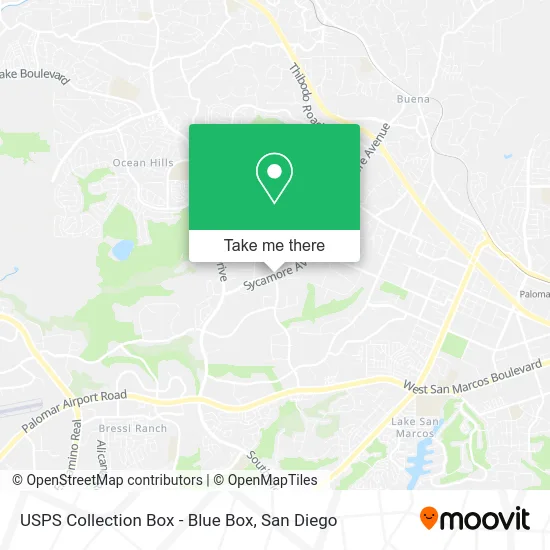 USPS Collection Box - Blue Box map