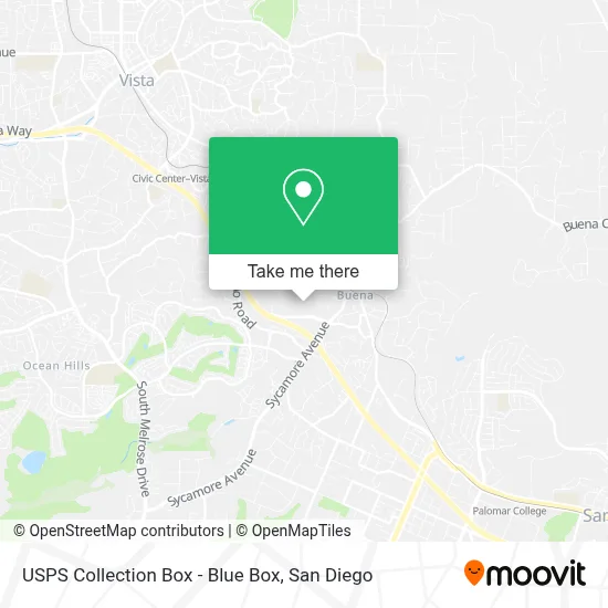 USPS Collection Box - Blue Box map