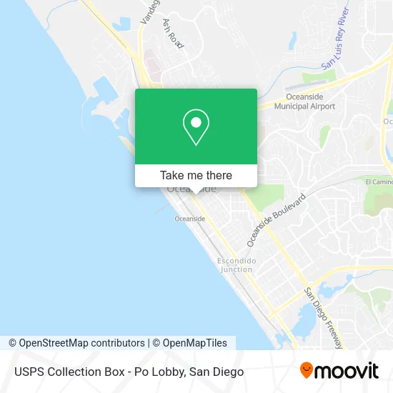 Mapa de USPS Collection Box - Po Lobby