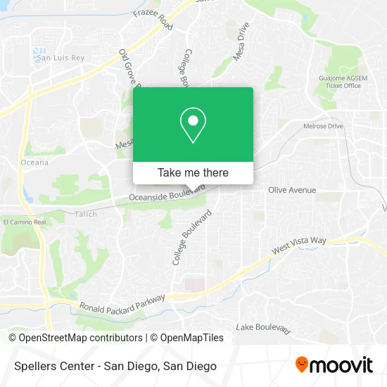 Spellers Center - San Diego map
