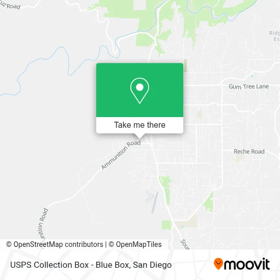 USPS Collection Box - Blue Box map