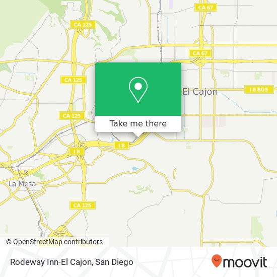 Rodeway Inn-El Cajon map