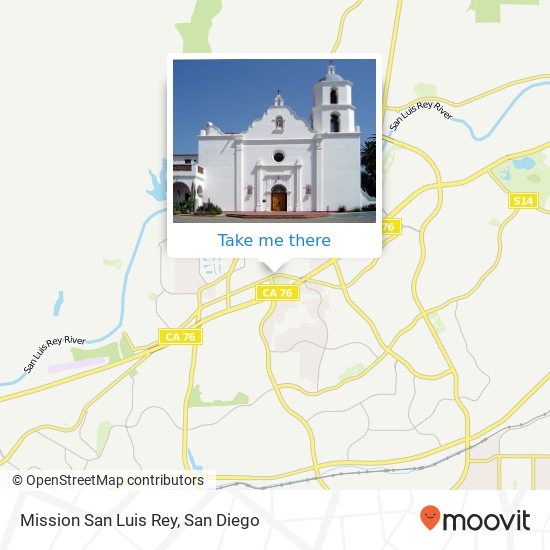 Mission San Luis Rey map