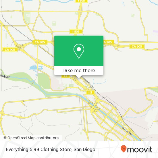 Everything 5.99 Clothing Store map