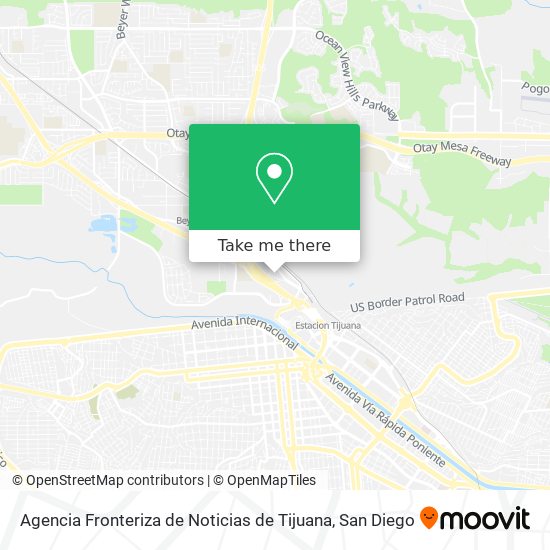 Mapa de Agencia Fronteriza de Noticias de Tijuana