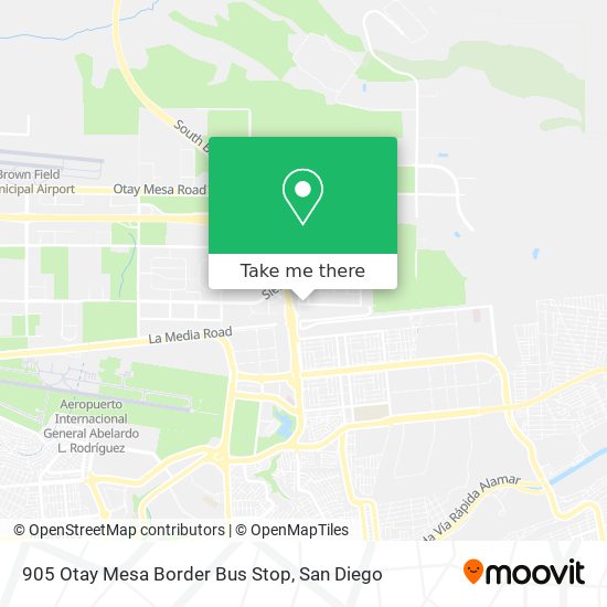 Mapa de 905 Otay Mesa Border Bus Stop