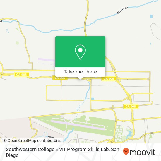 Southwestern College EMT Program Skills Lab map