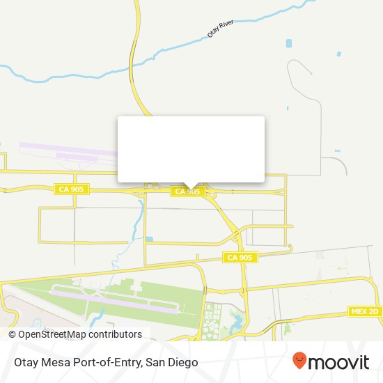 Otay Mesa Port-of-Entry map