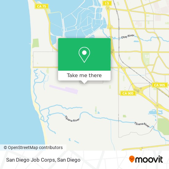 Mapa de San Diego Job Corps