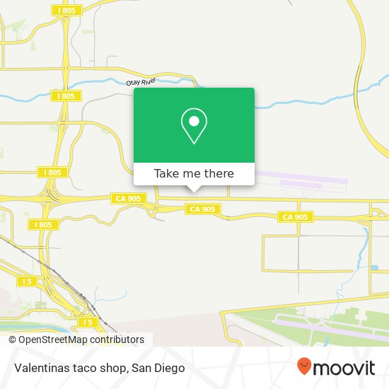 Valentinas  taco shop map