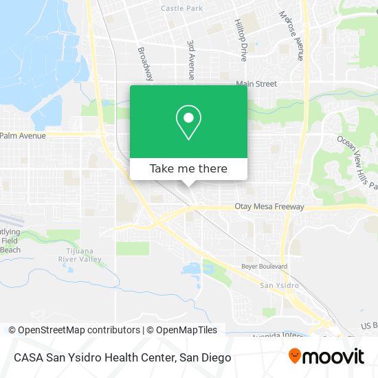 CASA San Ysidro Health Center map