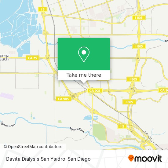 Davita Dialysis San Ysidro map