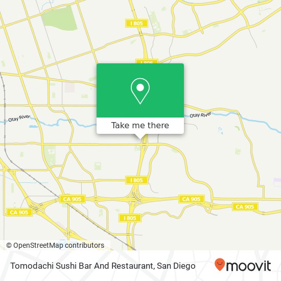 Mapa de Tomodachi Sushi Bar And Restaurant