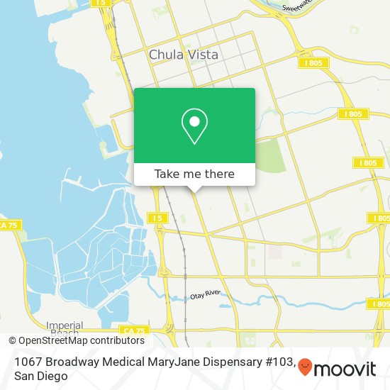 Mapa de 1067 Broadway Medical MaryJane Dispensary #103