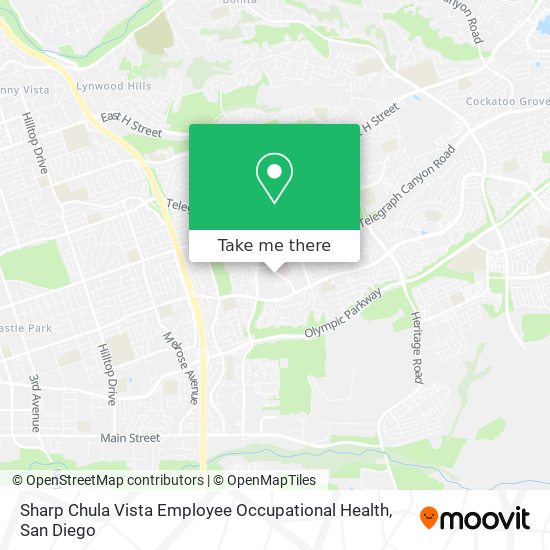 Sharp Chula Vista Employee Occupational Health map