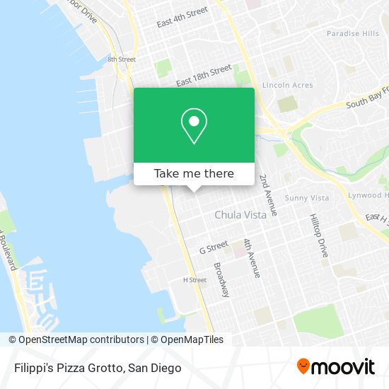 Mapa de Filippi's Pizza Grotto