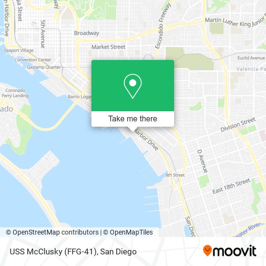 USS McClusky (FFG-41) map