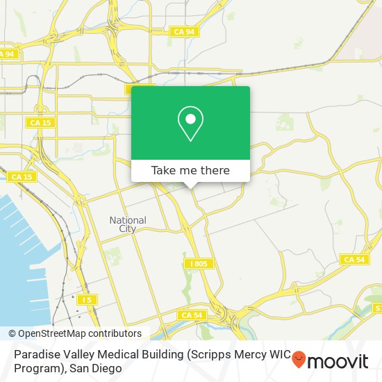 Mapa de Paradise Valley Medical Building (Scripps Mercy WIC Program)