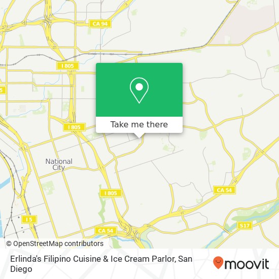 Mapa de Erlinda's Filipino Cuisine & Ice Cream Parlor