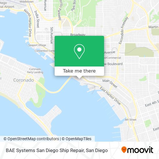 BAE Systems San Diego Ship Repair map