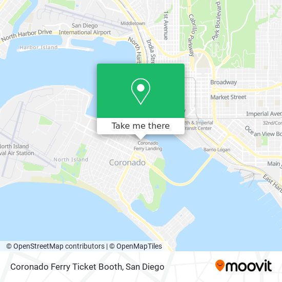 Mapa de Coronado Ferry Ticket Booth