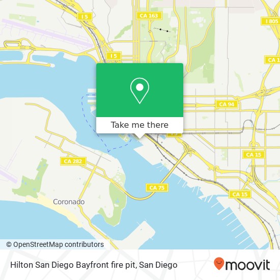Mapa de Hilton San Diego Bayfront fire pit