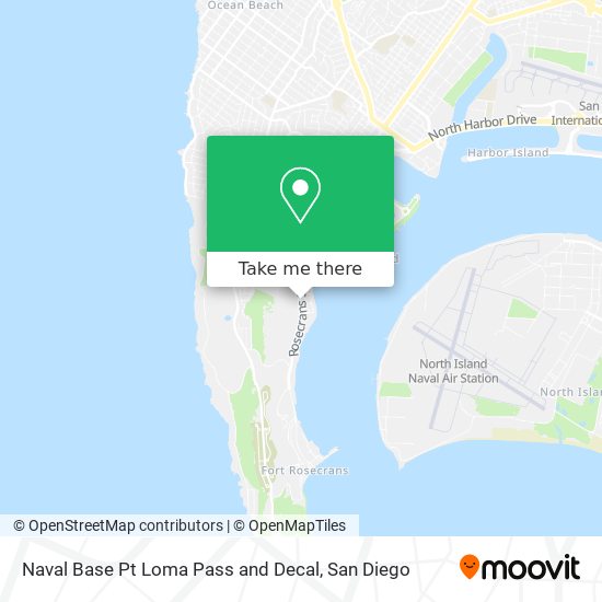Mapa de Naval Base Pt Loma Pass and Decal