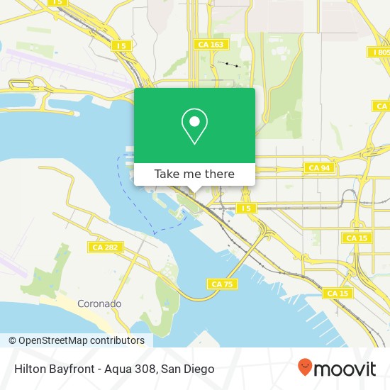 Hilton Bayfront - Aqua 308 map