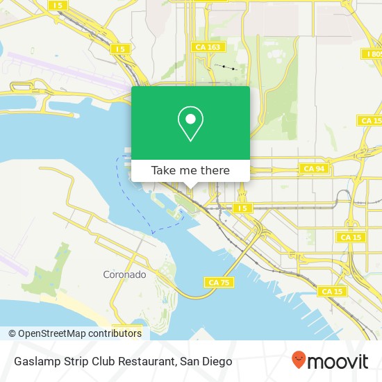 Mapa de Gaslamp Strip Club Restaurant