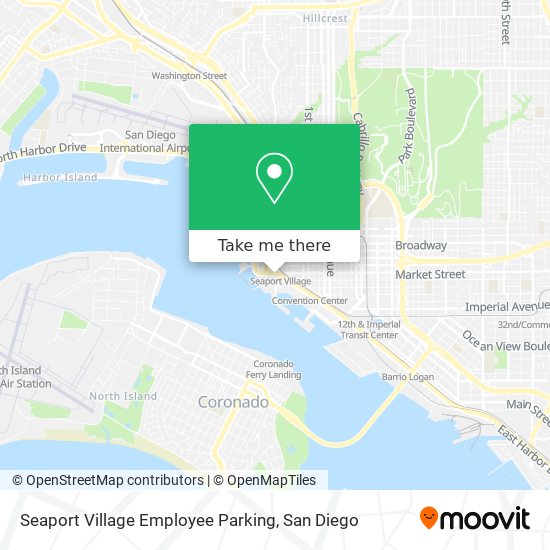 Mapa de Seaport Village Employee Parking