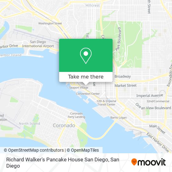 Richard Walker's Pancake House San Diego map