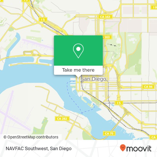 Mapa de NAVFAC Southwest