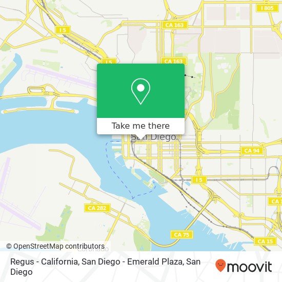 Regus - California, San Diego - Emerald Plaza map