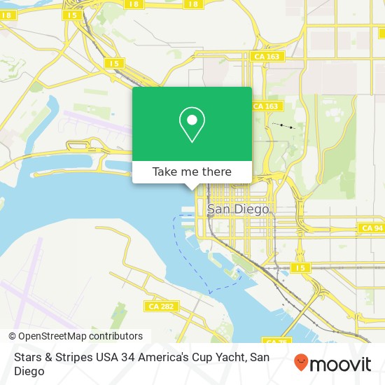 Mapa de Stars & Stripes USA 34 America's Cup Yacht