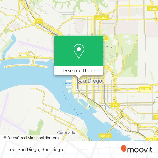 Mapa de Treo, San Diego
