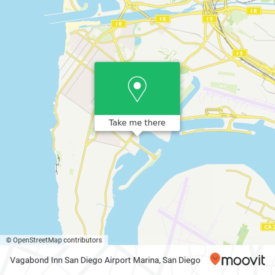 Mapa de Vagabond Inn San Diego Airport Marina