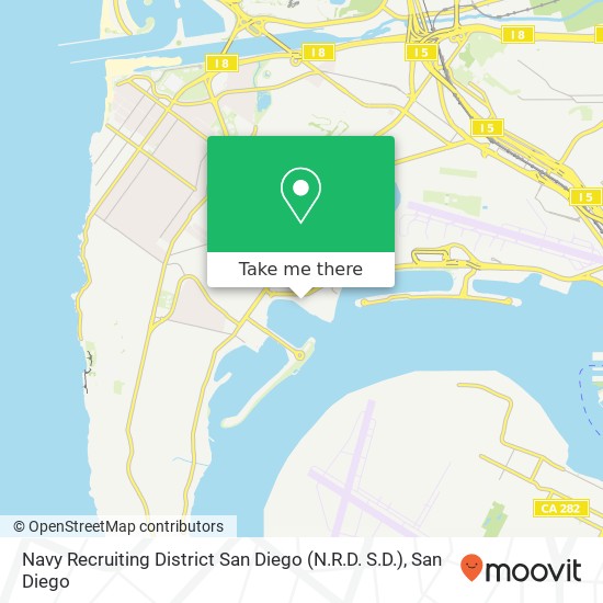 Navy Recruiting District San Diego (N.R.D. S.D.) map